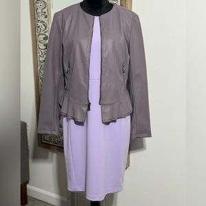 Marc New York Purple waist jacket, zip pockets, 100% polyester, . Size Large